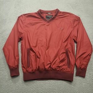 Cabela's Pullover Jacket Men's M Windbreaker Water Resistant Outdoor‎ Burgundy